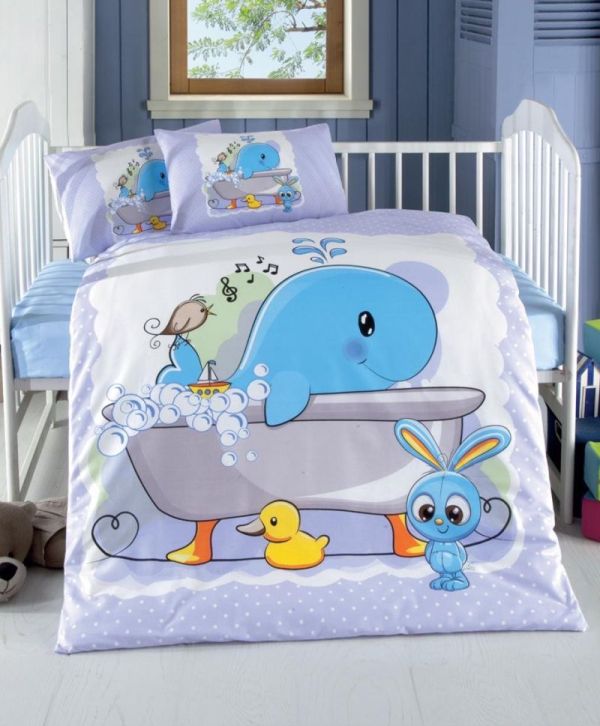 Baby  set  lenzuola BALENA - 3 pezzi