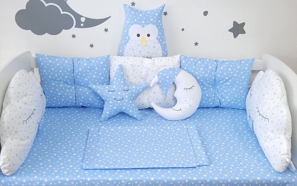 Donika  Blue - baby bumper set