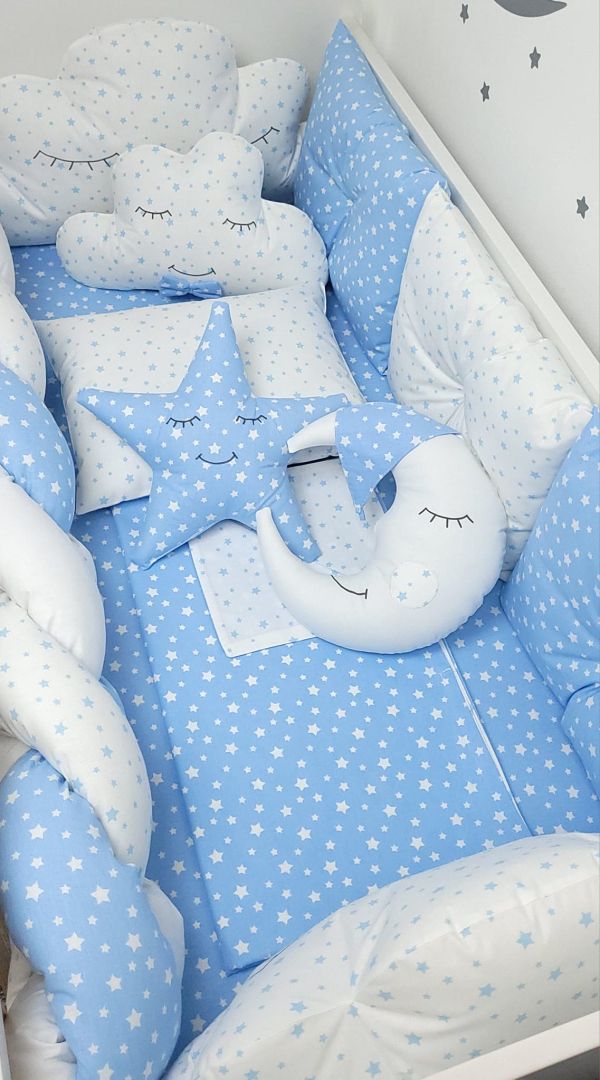 Donika  Blue - baby bumper set